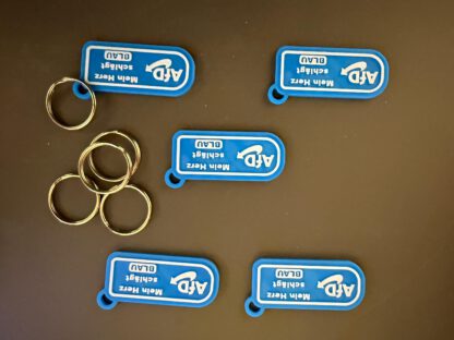 AfD - Alternative für Deutschland Mein Herz schlägt blau Schlüsselanhänger – Bild 4