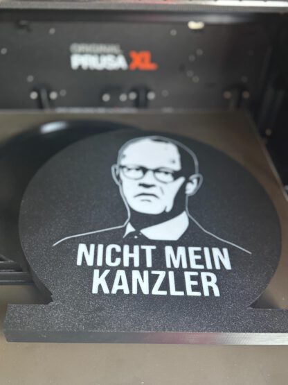 Leuchtkasten „Nicht mein Kanzler – Friedrich Merz“ | 3D-gedruckte Lampe | Statement Lightbox | Schwarz-Weiß – Bild 7