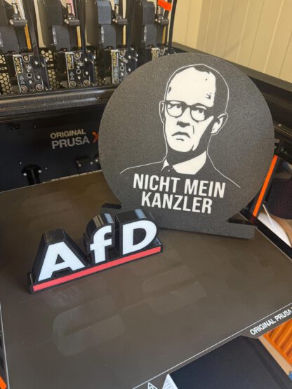 Leuchtkasten „Nicht mein Kanzler – Friedrich Merz“ | 3D-gedruckte Lampe | Statement Lightbox | Schwarz-Weiß – Bild 10