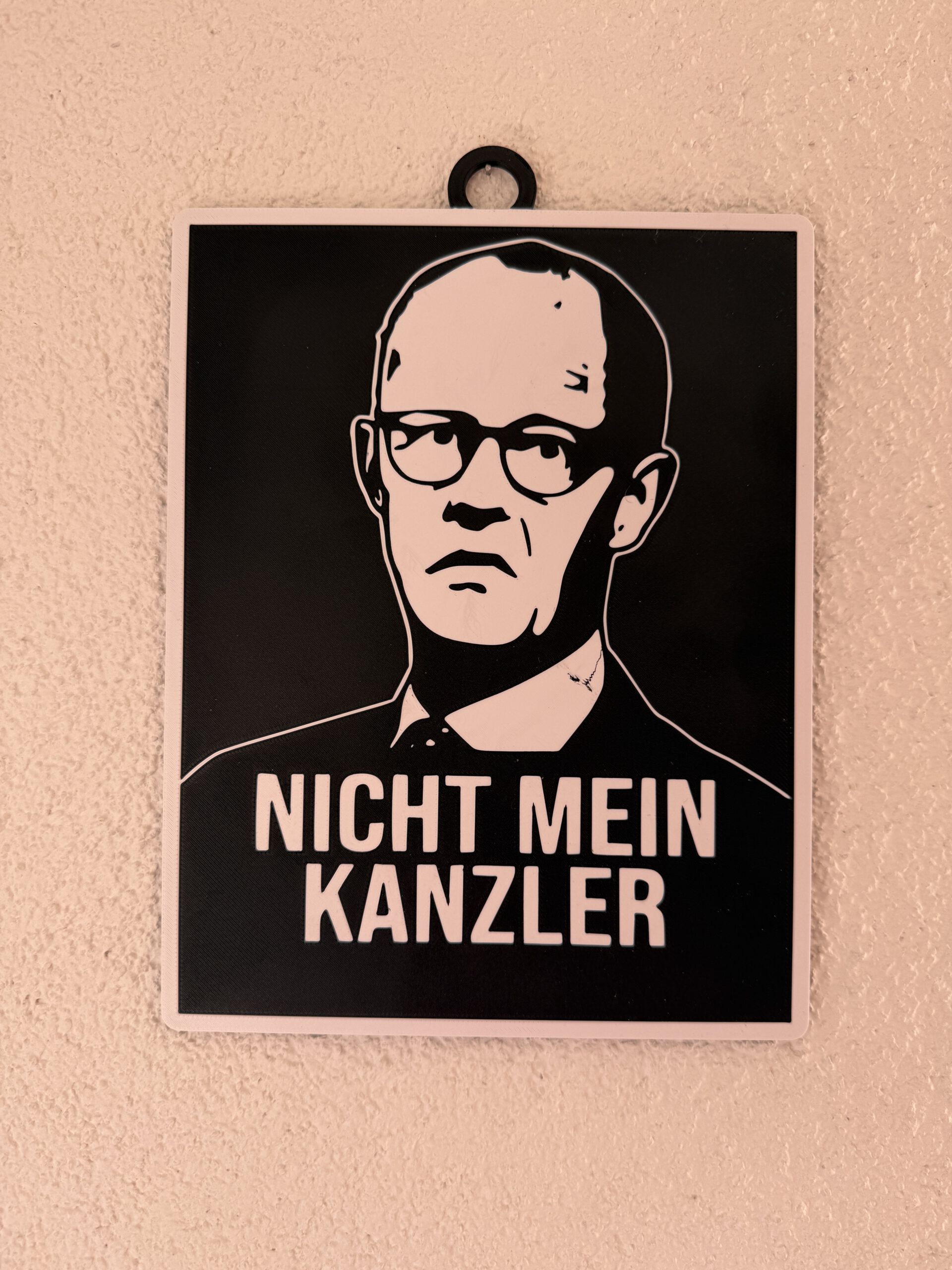 Politisches Statement-Schild „Nicht mein Kanzler“ – 23x18cm ABS-Druck für Patrioten & Meinungsstarke – Bild 2