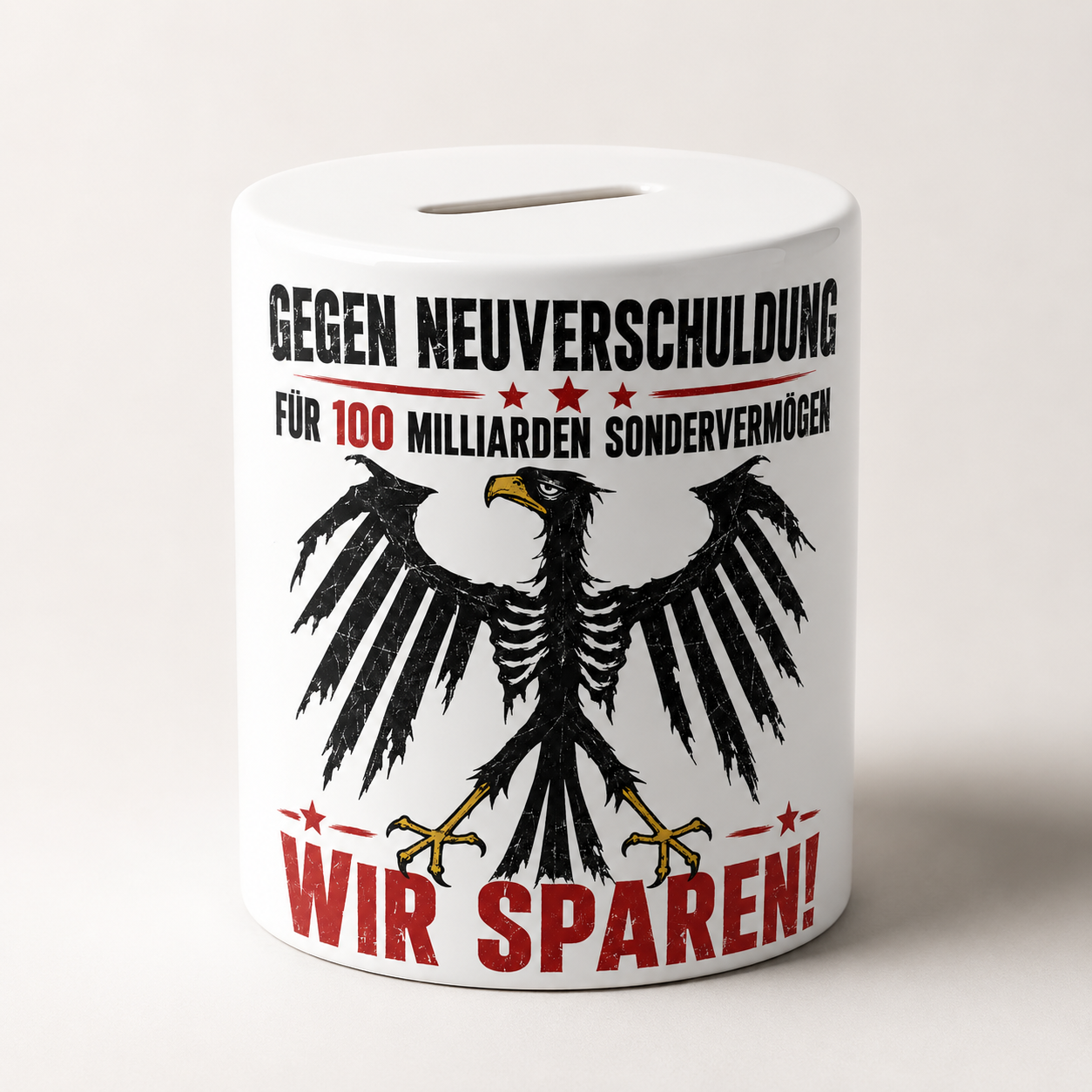 Spardose für kritische Bürger – Bundesadler „Wir sparen!“ – Bild 4